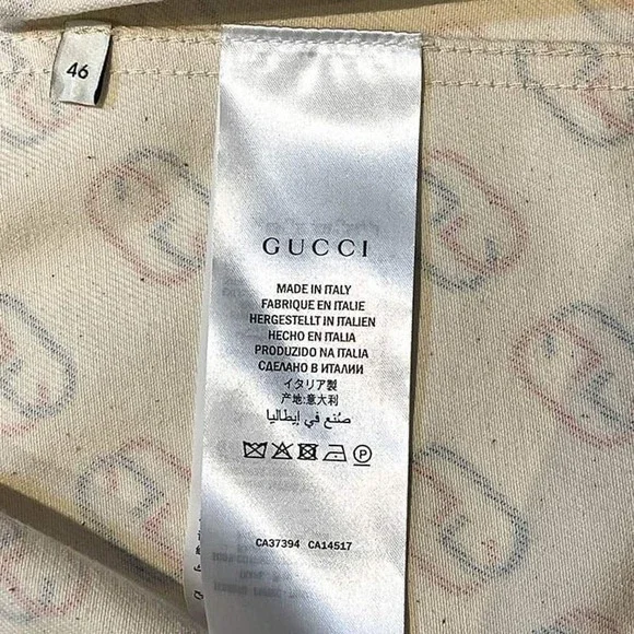 Gucci Monogram Denim GG Printed Twill Jacket sz 46 - Picture 6 of 6